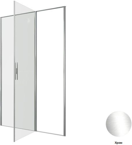 Душевая дверь Allen Brau Priority 3.31034.00 140х200 стекло прозрачное профиль хром - фото 4