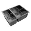 Кухонная мойка Paulmark GERBERG 59/2S UNI PM225944-GMR 35х40 цвет вороненая сталь поверхность брашированная