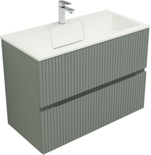 Тумба под раковину Aquanet Джейн 00313319 90х40 подвесная цвет серый - фото 3