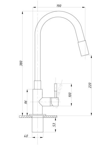 Смеситель для кухни TSARSBERG TSB-114-BL002 на столешницу хром - фото 5