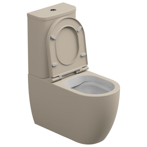 Чаша унитаза напольная GSG Ceramic Design Like LKMBLBI000/034P цвет белый/бежевый без бачка без сиденья безободковая смыв торнадо - фото 2