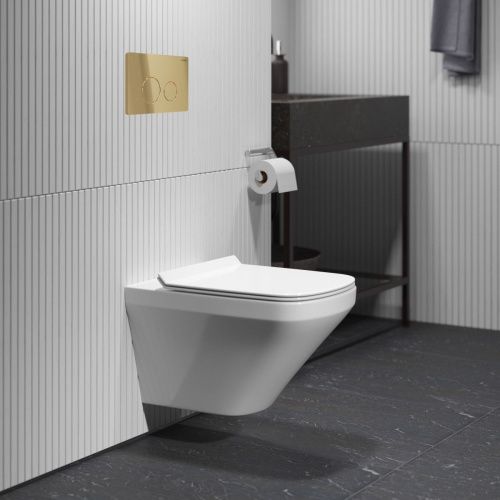 Унитаз подвесной Grossman Санфаянс GR-4440S белый с сиденьем микролифт безободковый каскадный смыв - фото 4