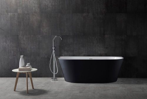 Ванна акриловая Abber AB9216-1.7MB 170х80 пристенная овальная с каркасом - фото 2