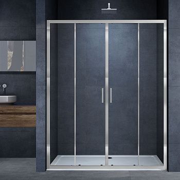 Душевая дверь Vincea Alpha VDS-3AL2180MT 180х190 стекло текстурное профиль хром