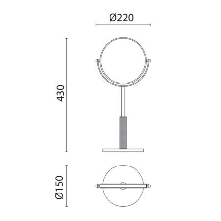 Косметическое зеркало Oasis Defile 0AGD029CR