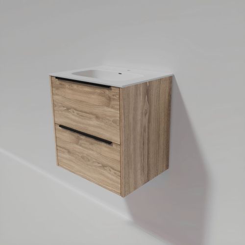 Тумба под раковину La Fenice Tesoro FNC-01-TES-DNN-60-2 60х40 подвесная цвет коричневый - фото 4