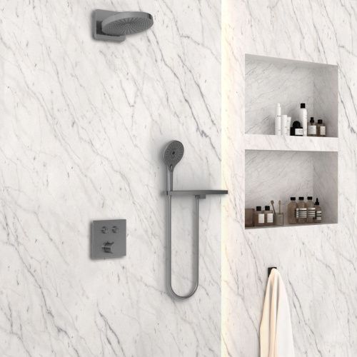 Душевая система Vincea VSFW-4I211RGM встраиваемая в стену цвет вороненая сталь