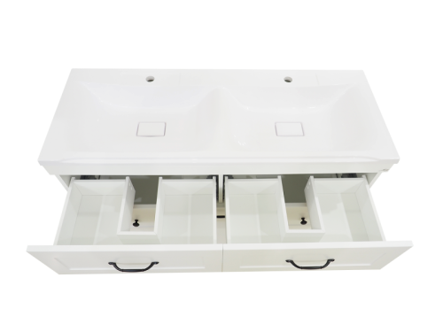 Тумба под раковину Misty Дуэт П-Ду011206я01-1 120х40 напольная цвет белый - фото 3