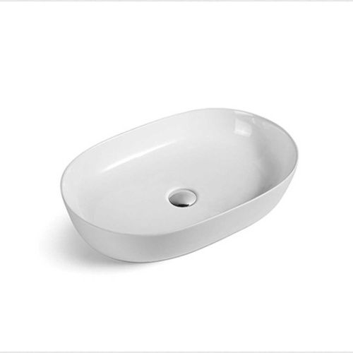 Раковина из сантехнического фарфора Vincea VBS-113 60х40 накладная цвет белый без отверстий под смеситель