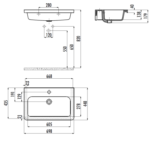 Раковина из сантехнического фарфора Creavit Ipek IP070-00CB00E-0000 70х40 накладная цвет белый - фото 2