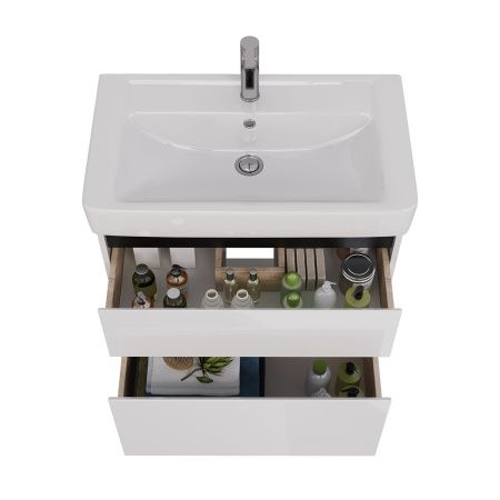 Тумба под раковину LeMark Combi LM03C80T-black 70х40 напольная цвет белый