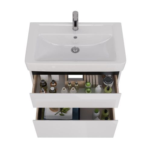 Тумба под раковину LeMark Combi LM03C80T-black 70х40 напольная цвет белый - фото 3