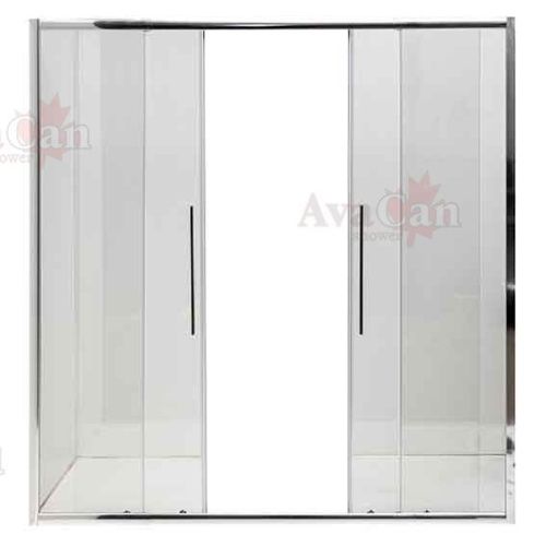 Душевая дверь AvaCan FC2-170 190х195 стекло прозрачное профиль хром - фото 5