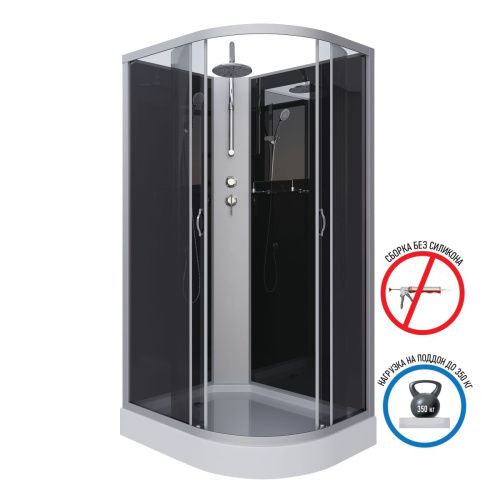 Душевая кабина Niagara Classic 35121433LBKT 120х80 асимметричная без крыши ориентация левая - фото 2
