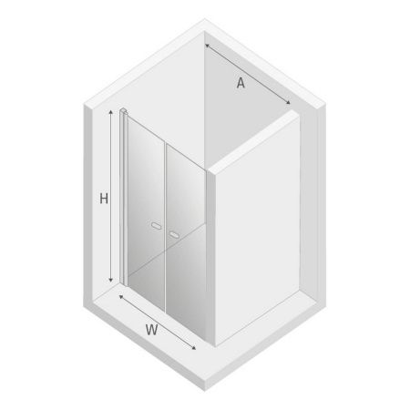 Душевая дверь New Trendy NEW SOLEO Black D-0214A 80х195 стекло прозрачное профиль черный