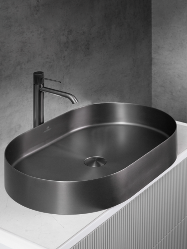 Раковина из нержавеющей стали AltroBagno Eterno AltroBagnoEterno001026MtGr 60х40 накладная цвет оружейная сталь - фото 3