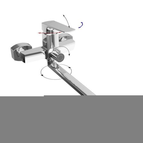 Смеситель для ванны Tokito SENDAL TOK-SEN-1015 настенный хром - фото 3