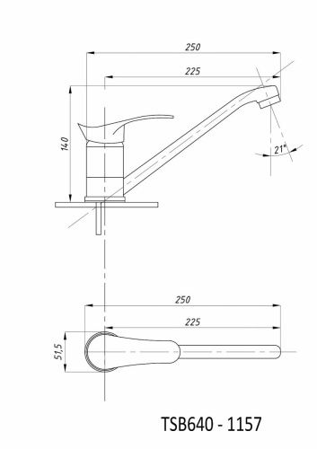 Смеситель для кухни TSARSBERG TSB-640-1157 на мойку хром - фото 4