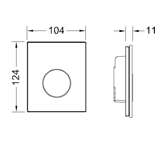 Клавиша смыва механическая Tece TECEloop 9242653 цвет хром/зеленый - фото 2