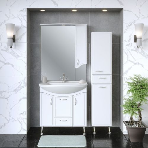 Тумба под раковину Runo Севилья 00000000597 80х30 напольная цвет белый - фото 3