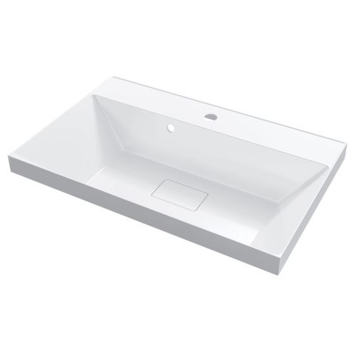 Раковина из искусственного камня Uperwood Classic New 291021025 70х50 полувстраиваемая цвет белый - фото 4