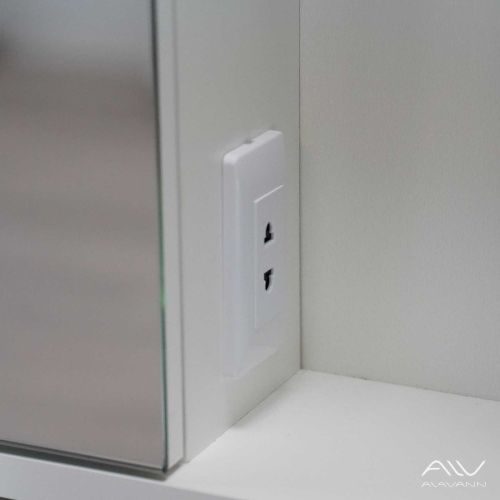 Зеркало-шкаф Alavann Cosmetic ALV1042001 80х80 подвесной цвет белый - фото 5