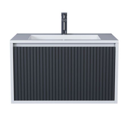Тумба под раковину Uperwood Next Premium 3930205150 70х50 подвесная цвет серый/белый