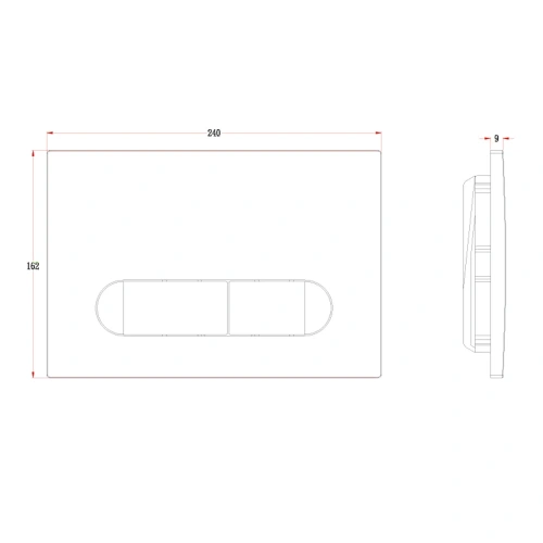Клавиша смыва механическая Veconi FLUSH FLV3-GM цвет оружейная сталь - фото 2