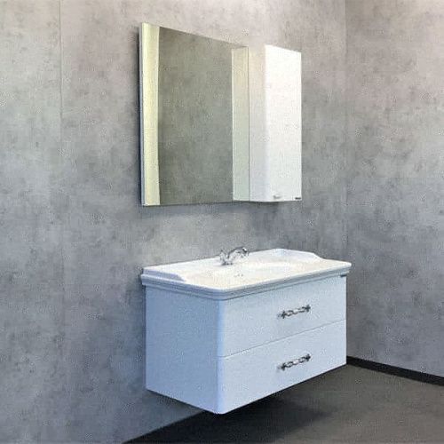 Тумба с раковиной Comforty Неаполь 00004139025CF 100х50 подвесная цвет белый - фото 4