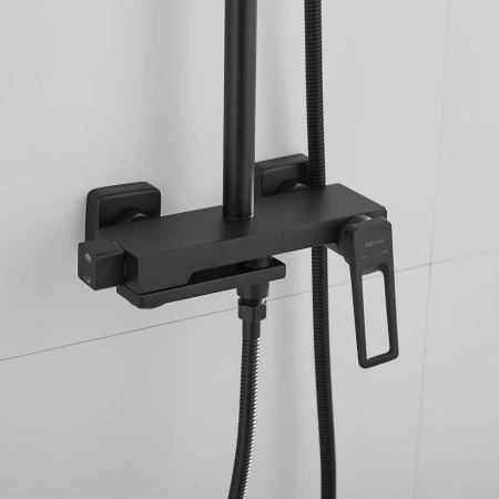 Душевая стойка Shevanik S6836H настенная цвет черный