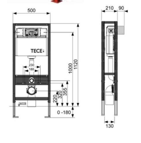 Инсталляция для унитаза Tece TECEprofil 9500393 - фото 2