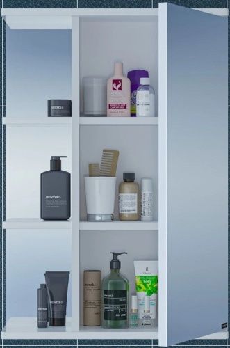 Зеркало-шкаф СанТа Ника 101085 50х70 подвесной цвет белый - фото 2