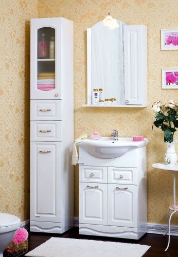 Зеркало-шкаф Бриклаер Анна 4627125411373 60х80 подвесной цвет белый - фото 4