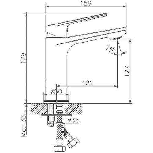 Смеситель Haiba HB533-3 HB10533-3 на раковину серый - фото 2
