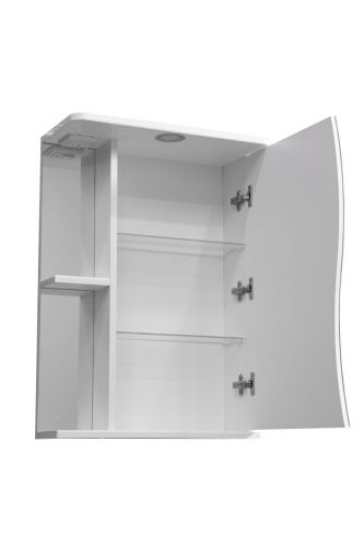 Зеркало-шкаф Stella Polar Волна SP-00000041 60х70 подвесной цвет белый - фото 4