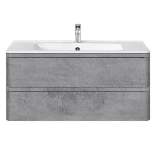 Тумба под раковину Vincea Vico VMC-2V100BT 100х50 подвесная цвет серый - фото 3