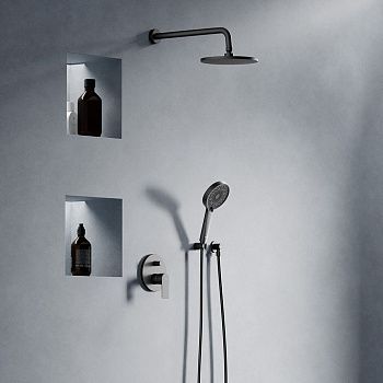 Душевая система Damixa Apollo 947520300 встраиваемая в стену цвет черный