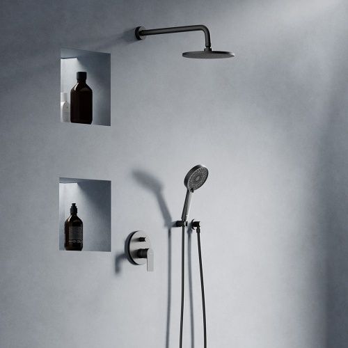 Душевая система Damixa Apollo 947520300 встраиваемая в стену цвет черный