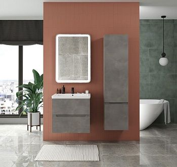 Шкаф-пенал Art&Max TECHNO AM-Techno-1600-AC-SO-FC305-R 40х160 подвесной цвет серый