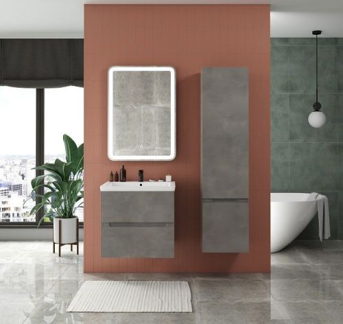 Шкаф-пенал Art&Max TECHNO AM-Techno-1600-AC-SO-FC305-R 40х160 подвесной цвет серый