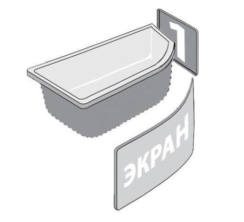 Ванна акриловая Тритон Бэлла Н0000020162 140х75 пристенная асимметричная без каркаса - фото 3