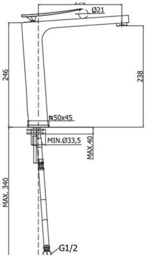 Смеситель для раковины Paffoni Elys ELY081CR на столешницу хром - фото 2