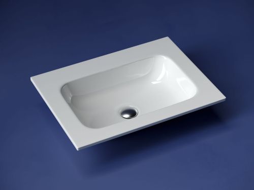 Раковина из сантехнического фарфора Ceramica Nova GRACE CN7011wx 60х50 накладная цвет белый без отверстий под смеситель - фото 2