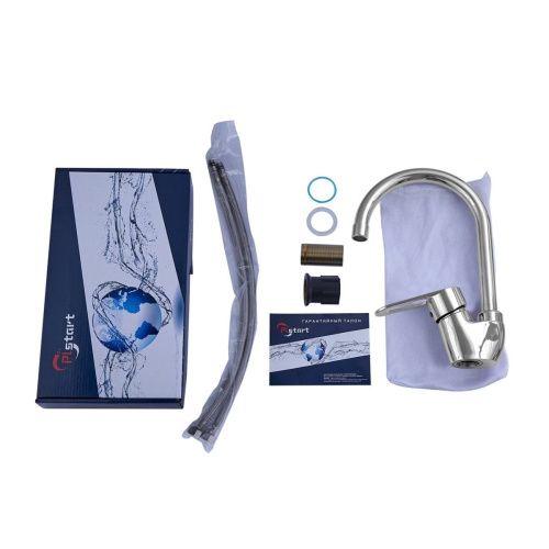 Смеситель для кухни Plstart PL4106 на мойку хром - фото 4