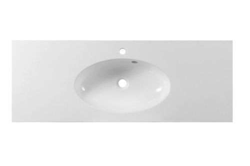 Раковина из искусственного камня Эстет Вегас ФР-00014920 120х50 накладная цвет белый 1 отверстие под смеситель - фото 3