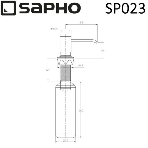 Диспенсер для мыла Sapho X-ROUND SP023 - фото 3