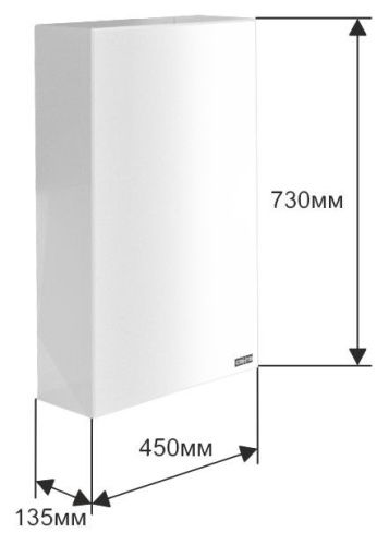 Зеркало-шкаф СанТа Стандарт 113001 50х70 подвесной цвет белый - фото 2