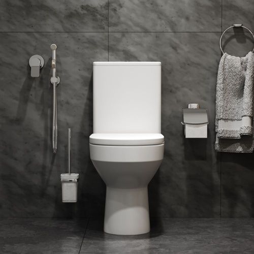 Комплект душевого уголка с поддоном с мебелью с унитазом с комплектом смесителей с душевым гарнитуром и аксессуарами Am.Pm Gem UK91SA стекло прозрачное профиль хром - фото 4