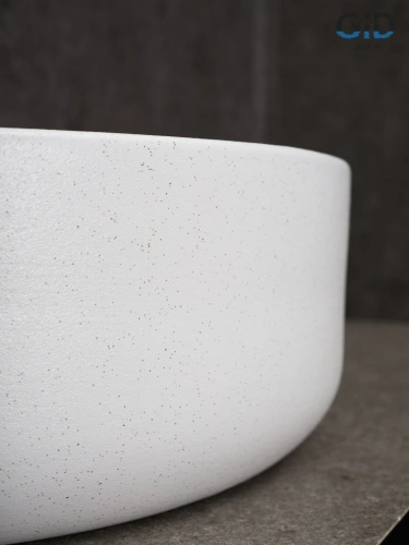 Раковина керамическая Gid Esfera 52237 40х40 накладная цвет белый/красный 1 отверстие под смеситель - фото 3