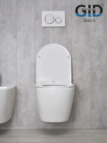 Унитаз подвесной Gid Convexo 61107Y белый с сиденьем микролифт безободковый смыв торнадо - фото 3